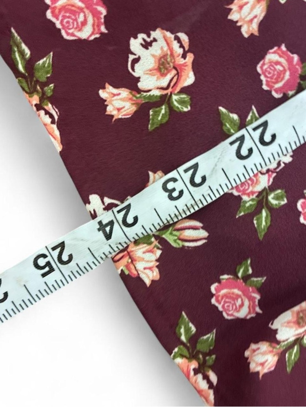 Altar’d State Floral Tie Strap Mini Dress Size M Burgundy Pink Cottagecore - Picture 8 of 8
